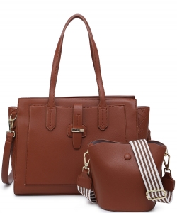 Fashion 2-in-1 Satchel Bag 716536 BROWN